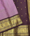 Dark Purple Kanjivaram Silk Saree | Festive & Party Wear