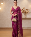 Deep Magenta Bollywood Designer Saree | Party & Festive Wear