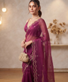 Deep Magenta Bollywood Designer Saree | Party & Festive Wear
