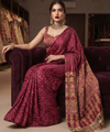 Deep Maroon Trending Designer Saree | Party & Festive Wear