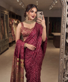 Deep Maroon Trending Designer Saree | Party & Festive Wear