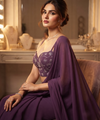 Deep Plum Bollywood Designer Saree | Party & Festive Wear
