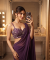Deep Plum Bollywood Designer Saree | Party & Festive Wear