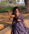 Deep Purple Cotton Saree | Daily & Festive Wear
