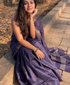 Deep Purple Cotton Saree | Daily & Festive Wear
