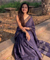 Deep Purple Cotton Saree | Daily & Festive Wear