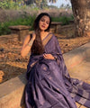 Deep Purple Cotton Saree | Daily & Festive Wear