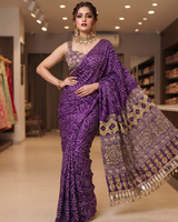 Deep Purple Trending Designer Saree | Party & Festive Wear