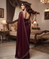 Deep Wine Silk Saree | Wedding & Festive Wear