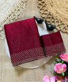Deep Wine Silk Saree | Wedding & Festive Wear