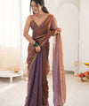 Dusky Purple Space Silk Sequin Embroidery Saree for Party Wear | RD KAVYA