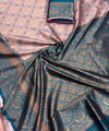 Dusty Pink Jacquard Silk Saree | Ethnic Wear for Women
