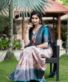 Dusty Pink Jacquard Silk Saree | Ethnic Wear for Women