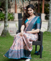 Dusty Pink Jacquard Silk Saree | Ethnic Wear for Women