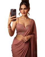 Dusty Rose Bollywood Designer Saree | Party & Festive Wear