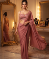 Dusty Rose Bollywood Designer Saree | Party & Festive Wear