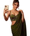 Forest Green Bollywood Designer Saree | Party & Festive Wear
