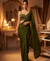 Forest Green Bollywood Designer Saree | Party & Festive Wear
