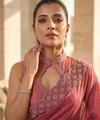 Gajri Pink Satin Saree with Zari Weaving & Siroski Border | RD TANISHKA