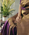 Gold Banarasi Silk Saree | Traditional Wedding Wear