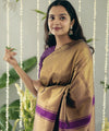 Gold Banarasi Silk Saree | Traditional Wedding Wear
