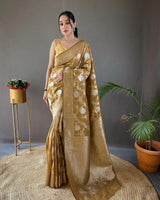 Gold Cotton Saree | Everyday Ethnic Wear