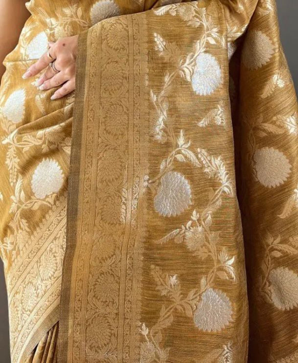 Gold Cotton Saree | Everyday Ethnic Wear