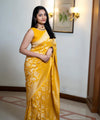 Gold Jacquard Silk Saree | Traditional Wedding Wear