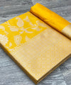 Gold Jacquard Silk Saree | Traditional Wedding Wear