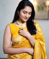 Gold Jacquard Silk Saree | Traditional Wedding Wear