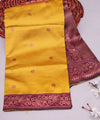 Gold Jacquard Silk Saree | Wedding & Festive Wear