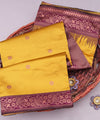 Gold Jacquard Silk Saree | Wedding & Festive Wear