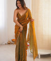 Gold Space Silk Sequin Embroidery Saree for Party Wear | RD KAVYA