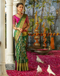 Green Banarasi Silk Saree | Bridal & Festive Wear