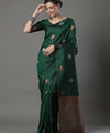 Green Banarasi Silk Saree | Bridal & Festive Wear