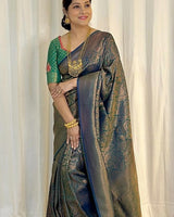 Green Banarasi Silk Saree | Bridal & Festive Wear