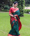 Green Banarasi Silk Saree | Bridal & Festive Wear