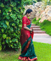 Green Banarasi Silk Saree | Bridal & Festive Wear