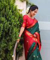 Green Banarasi Silk Saree | Bridal & Festive Wear