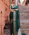 Green Banarasi Silk Saree | Ethnic Wear for Women