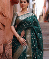 Green Banarasi Silk Saree | Ethnic Wear for Women