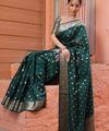 Green Banarasi Silk Saree | Ethnic Wear for Women