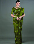 Green Banarasi Silk Saree | Festival & Ceremony Wear