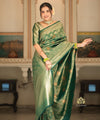 Green Banarasi Silk Saree | Festival & Ceremony Wear