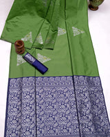 Green Banarasi Silk Saree | Festival & Ceremony Wear