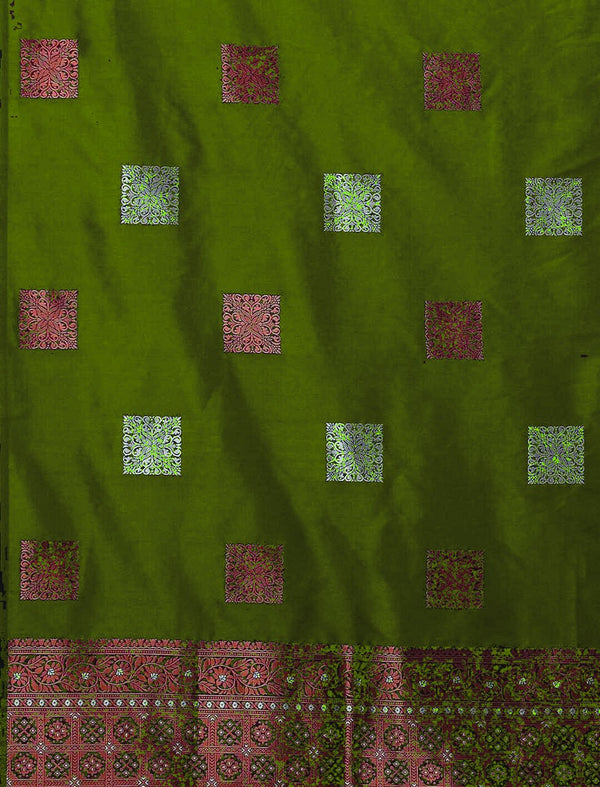 Green Banarasi Silk Saree | Festival & Ceremony Wear