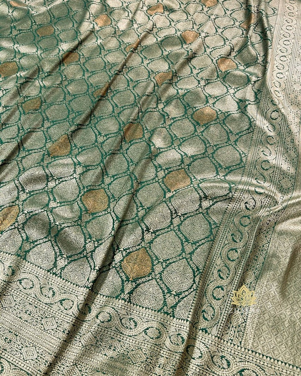 Green Banarasi Silk Saree | Festival & Ceremony Wear