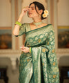 Green Banarasi Silk Saree | Festival & Ceremony Wear