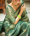 Green Banarasi Silk Saree | Festival & Ceremony Wear