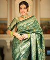 Green Banarasi Silk Saree | Festival & Ceremony Wear